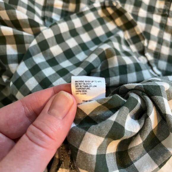 Todd Snyder green checked plaid cotton button up men’s large - Picture 5 of 8
